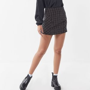 Urban Outfitters Dark Green Plaid Mini Skirt